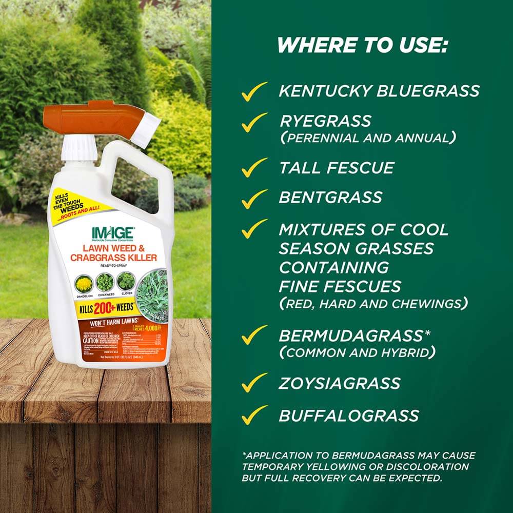 Where to use Image Crabgrass Killer Ready to Spray