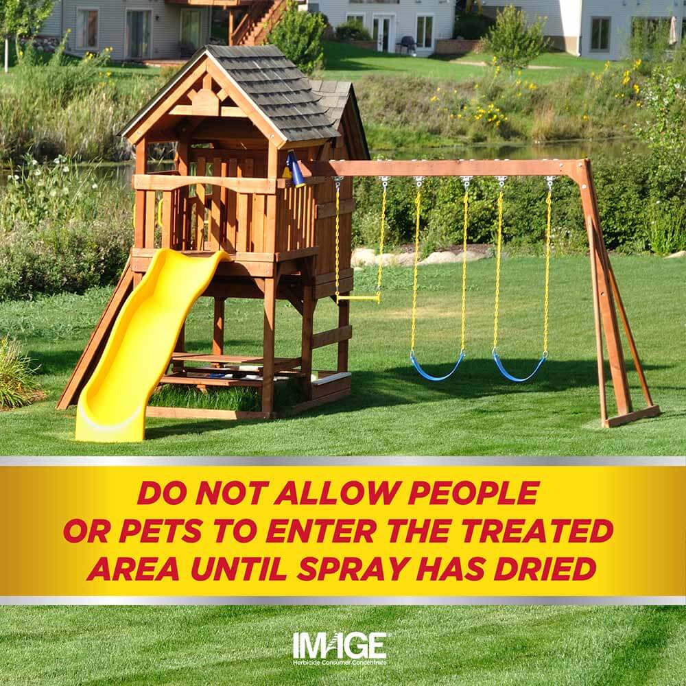 Do not allow people or pets to enter the treated area until spray has dried