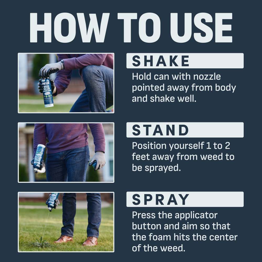 image weed killer foaming spray